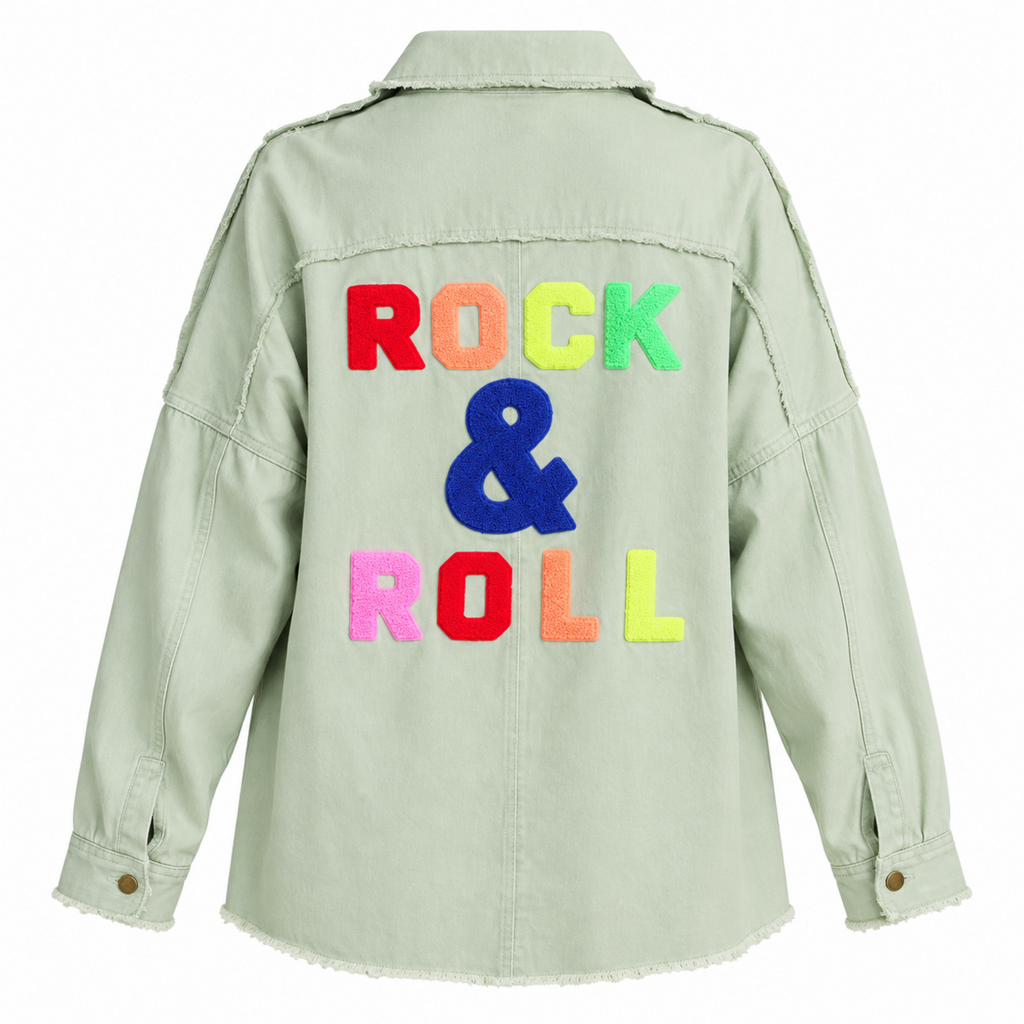 Rock & Roll Oversized Distressed Shacket