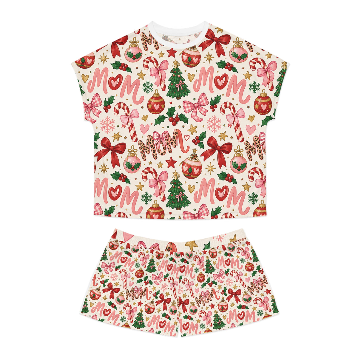 Merry Mama Christmas Coquette Seamless Pattern