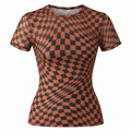 Retro Warp Checkerboard Mesh Tee