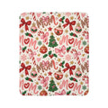 Merry Mama Sherpa Blanket — Coquette Candy Cane Christmas Throw