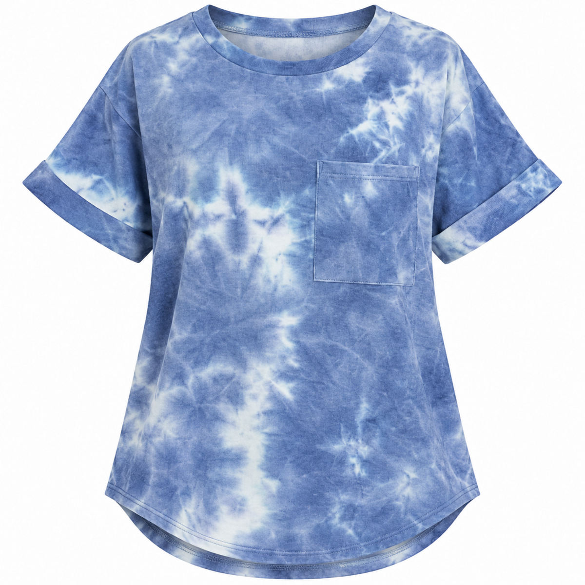 Cloud Nine Blue Tie-Dye Pocket Tee