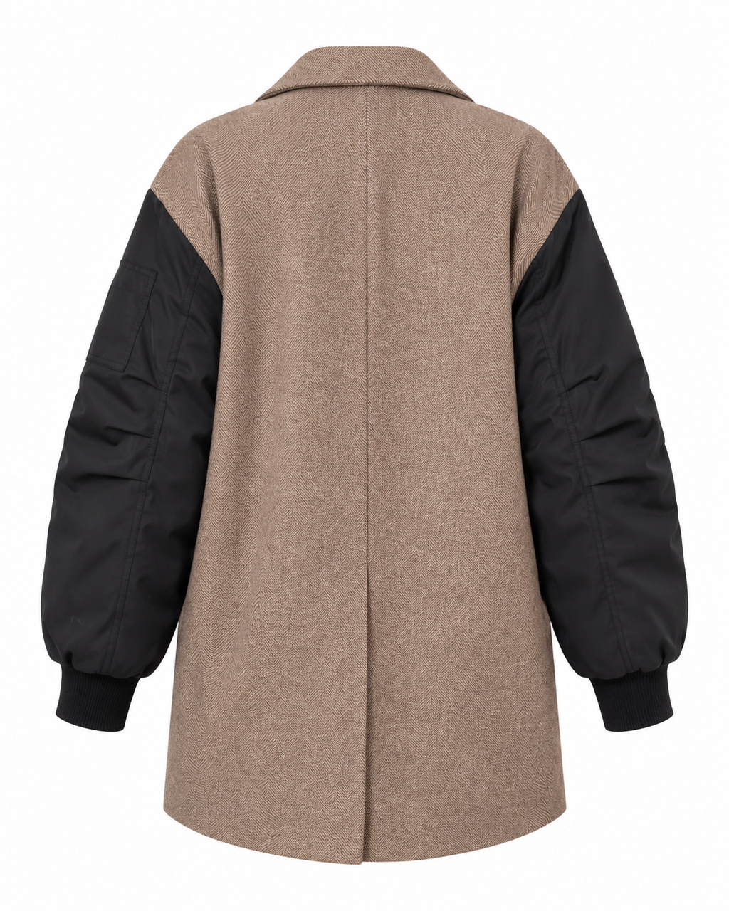 Downtown Edge Mixed-Media Blazer Jacket