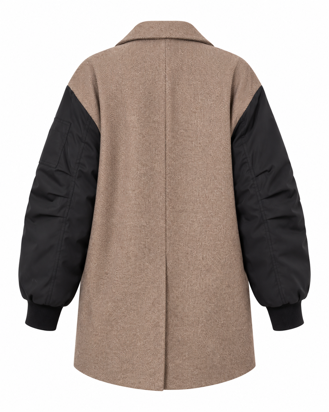 Downtown Edge Mixed-Media Blazer Jacket