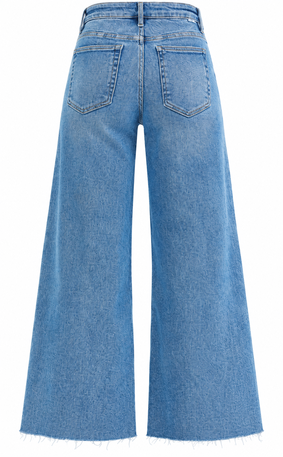The Sculpted Crop Wide-Leg Slit Jeans